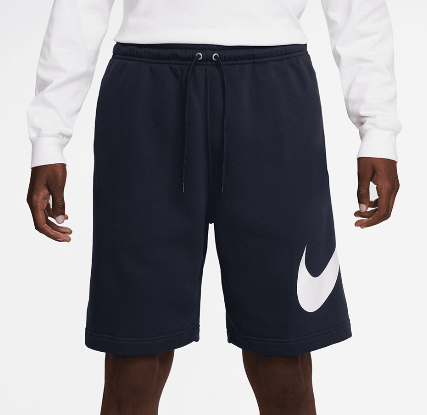 NEW* Men's NIKE Essential Club Swoosh Graphic Sweat Short Navy