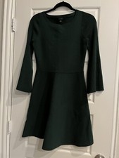 Ann Taylor Dark Green Knit Dress XS