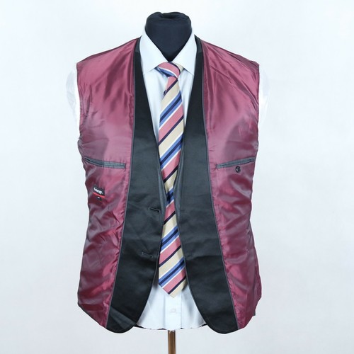 Mens Grey Sharkskin Blazer 40R UK Size GEORGE Shiny Glossy Sport Coat Jacket - Picture 10 of 12