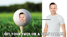Personalised golf ball with headshot photo funny present head only photo