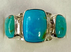 HSN Jay King Sterling Silver Matrix Turquoise 3-Stone Ring Size 6 — photo 4