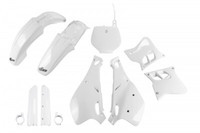 Set Plastics Motorradverkleidungen Full Yamaha YZ 125 - 250 1993 - 1995 Weiß Ufo