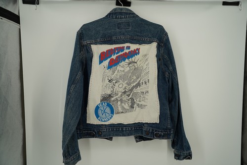 Punk Denim Jacket Dead Kennedys Bedtime For Democracy The Freeze GBH FEAR DOA Oi - Picture 4 of 6