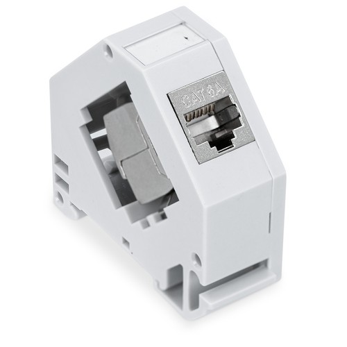 Set 16x Modulo Keystone per Cavi CAT 6A 16x Adattatore Guida DIN Presa RJ45 - Photo 3/8