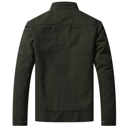 Chaqueta militar ligera de lona de algodón para hombre WenVen abrigo de campo informal de resorte - Imagen 22 de 43