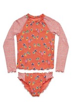 Hobie L30022 Girls Pineapple Paradise Merrow Rashguard and Hipster Set Size 8