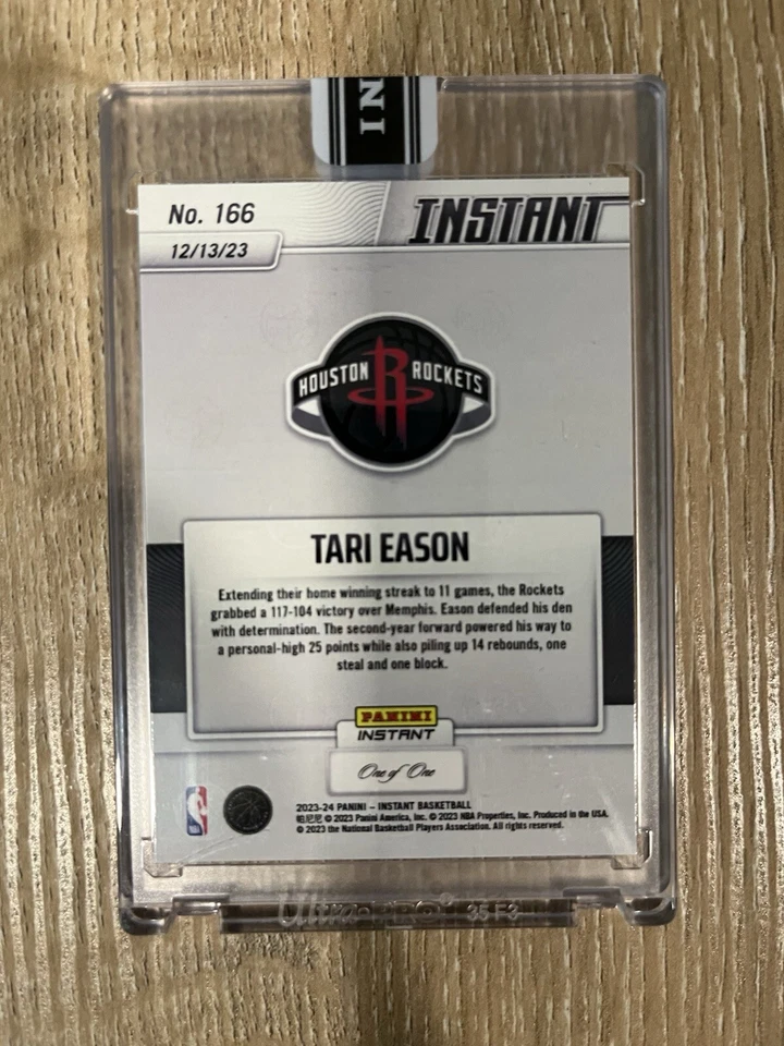 2022-23 Panini Instant NBA #166 Tari Eason RC 1/1 Black Rockets SSP - Image 2 of 2