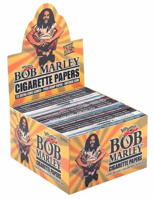 1 Box Smoking Bob Marley King Size Papers aus Hanf - 50 Heftchen x 33 Blättchen