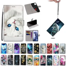 Wolf Cat Flower Wallet Phone Case For Samsung A54 A17 A16 A56 A26 A36 A14 A24