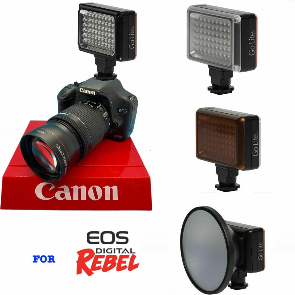 SPEEDLITE PRO FLASH +HD LED 51 LIGHT FOR CANON EOS REBEL T5 T5I T6 T7 T6I T3 SL2 - Image 3 of 4