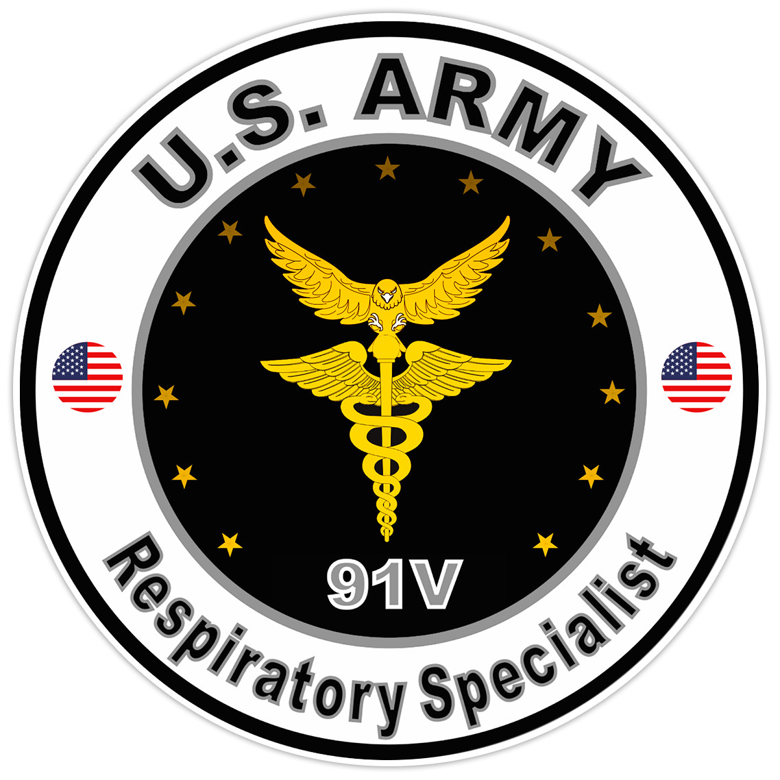 United States Army Respiratory Specialist Bumper Sticker Military Decal 5"