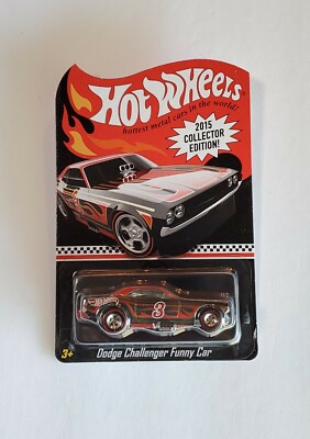 2015 “HOT WHEELS RLC DODGE CHALLENGER FUNNY CAR #3, MINT CARD WITH