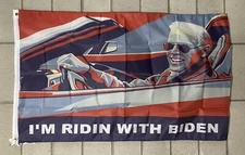 I’m Ridin With Joe Biden Flag FREE SHIP Save America Vote Blue USA Sign 3x5'