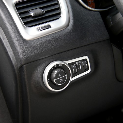 For Jeep Compass 2017+ Headlight Lamp Switch Button Trim Cover Frame Silver ABS - Picture 3 of 9
