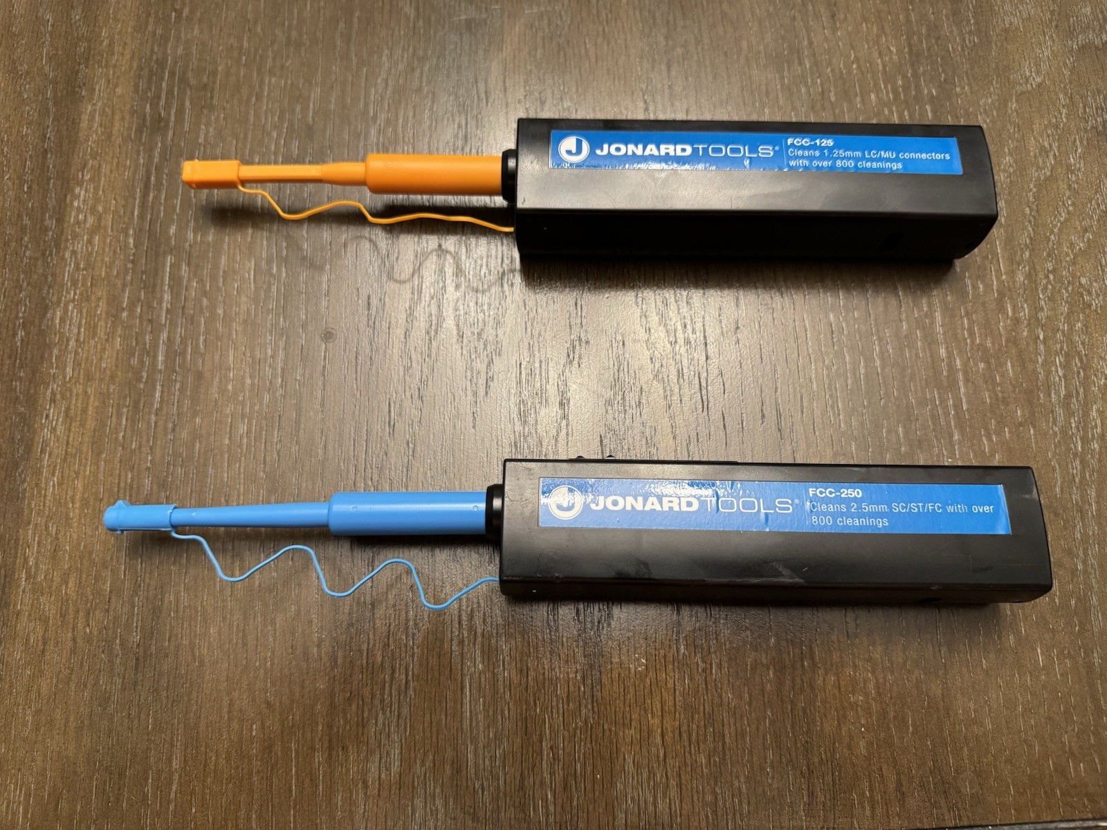 NEW JONARD TOOLS FCC-250 & 125 Connector Cleaner Optical Fiber Cleaning