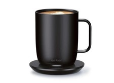 EMBER TEMPERATURE CONTROL SMART MUG 2 14 Oz CM191400US - BLACK GREAT CONDITION
