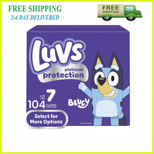 Luvs Platinum Protection Baby Diapers Size 7 104 Count Leak Barrier Box