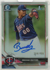 2018 Bowman Chrome Brusdar Graterol Prospect Autographs Refractors【294/499】 Minn
