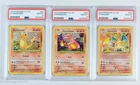 PSA 10 Pokémon Charizard 003 Charmeleon 002 Charmander 001 Sequential CLC 2023
