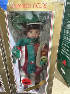 Vintage F.W. Woolworth Christmas Animated  Motionette Skier-Boy 24 
