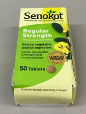 Senokot Regular Strength 50 Tablets - EXP 11/26