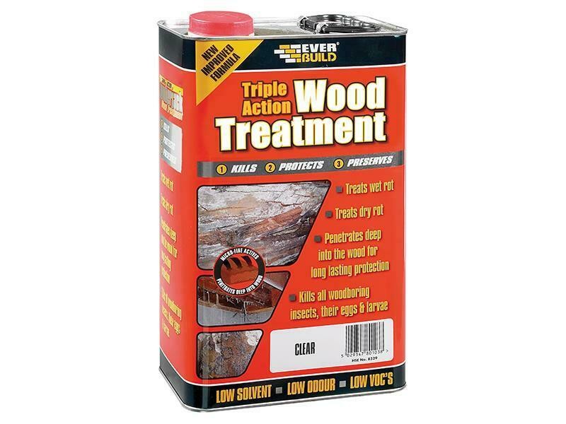 Everbuild Triple Action Wood Treatment 1 Litre EVBLJUN01