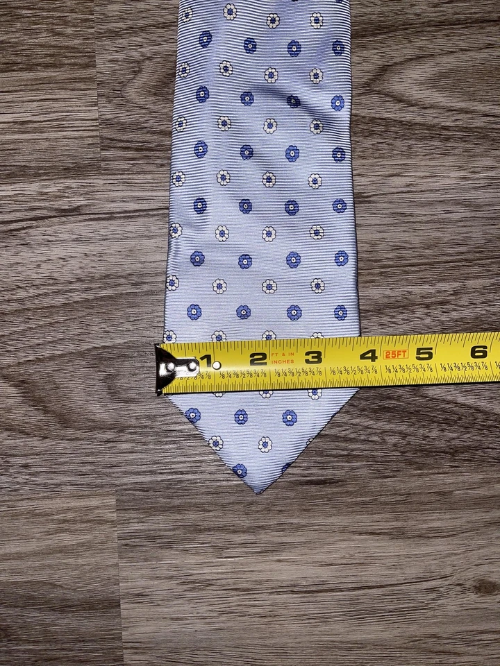 Corbata Banana Republic Para Hombre Talla Única Azul Claro Seda Micro Floral Hecha en EE. UU. Foto 2 de 4