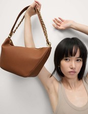 Marks & Spencer Womens Brown Polyurethane Shoulder Bag - M&S