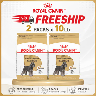 2 Packs Royal Canin Breed Nutrition Miniature Schnauzer Breed Specific 10Lb