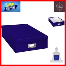 Bright Blue Acid-Free Scrapbook Storage Box 14.75x13x3.75 Inches