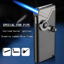 Windproof Metal Pipe Lighter Cigar Butane Gas Flame Direct Injection Lighter