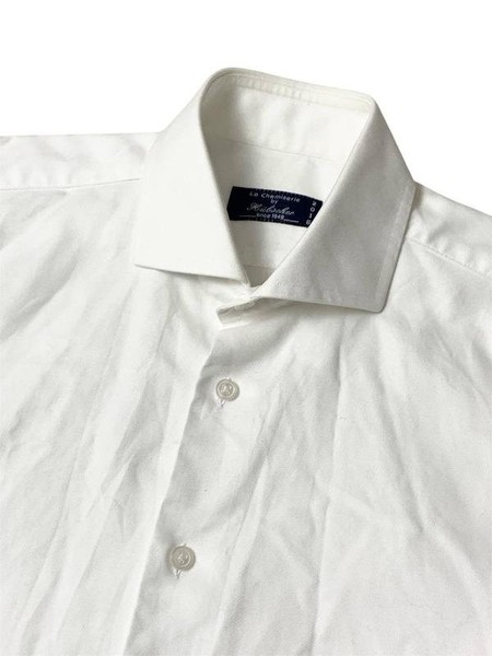 Men Hubscher Shirt White Cotton 40 /L / 48