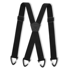 X Black Suspenders, Suspenders for Men, Adjustable Heavy Duty Suspender with 4