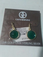 Giani Bernini 24k Gold Over Sterling Silver Earrings [Green]