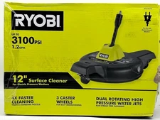 RYOBI 12 in. 3100 PSI Electric Pressure Washer Surface Cleaner w/ Caster Wheels