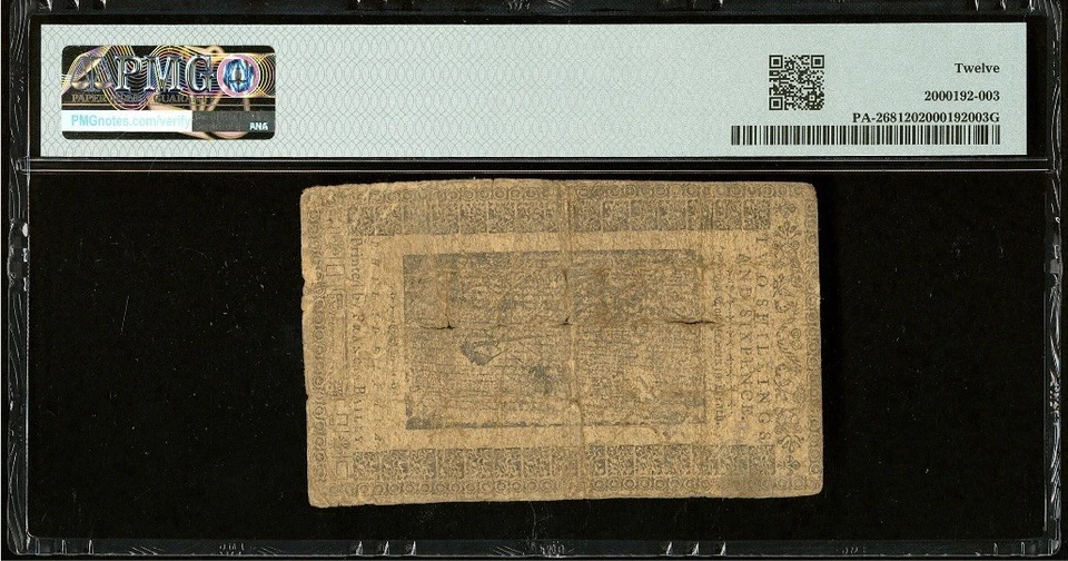 1785 PENNSYLVANIA American Revolution Colonial Currency Bank Note PA-268 PMG F12 - Image 2 of 4