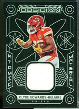 Clyde Edwards-Helaire Card 2022 Panini Obsidian Atomic Material Jersey #9 