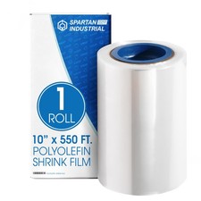 - 10" X 550' Polyolefin Centerfold Heat Shrink Wrap Roll - 80 Gauge Shrinkabl...