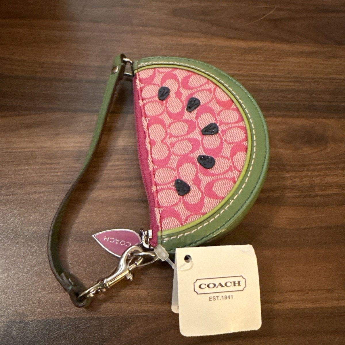 希少✨COACH Watermelon Signature Coin Purse Coach Watermelon Coin Purse *Rare and Limited Edition 2006 Release