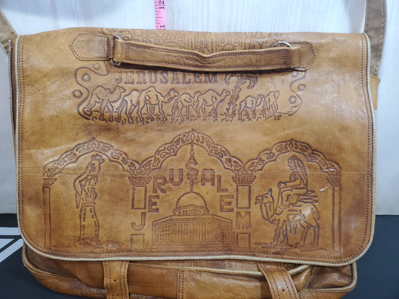 JERUSALEM LEATHER SHOULDER COMPUTER SOFT BRIEFCAS… - image 2