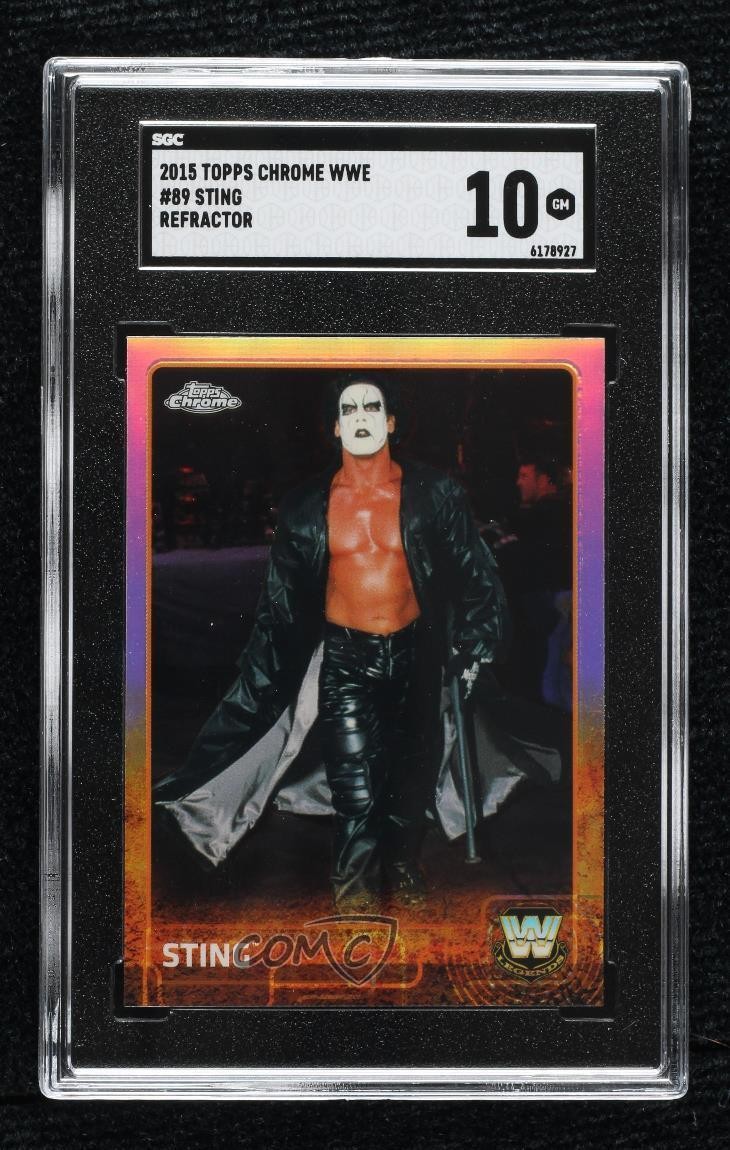 2015 Topps Chrome WWE Refractor Sting #89 SGC 10 GEM 0b3o