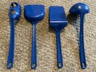 4 Pc Vintage ULTRA TEMP Blue Pasta Spoon Spatula Ladle Utensil Set Made in USA — photo 2