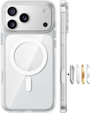 Torras Magnetic Shockproof for iPhone 17 Pro Case, Camera Control Silver