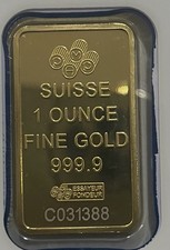 PAMP Suisse 1 oz Gold Bar 999.9 Fine Gold 1 Ounce Fine Gold Bar Gold Bullion 4900.00 per troy oz