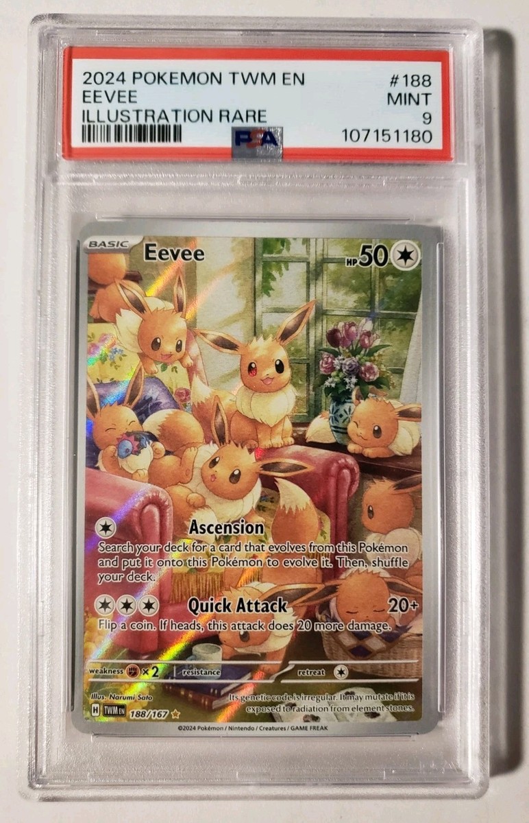 Pokemon Eevee Illustration Rare Twilight Masquerade 188/167 PSA 9