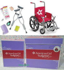 American Girl Truly Me Berry Red Wheelchair V6051  Feel Better Kit F4055 - NEW