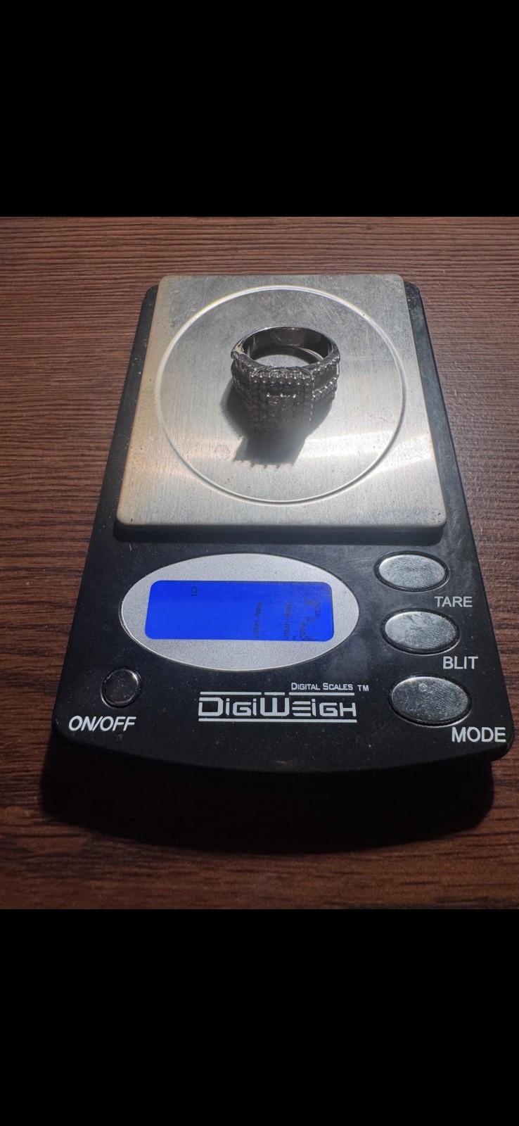 Rectangular Diamond Cluster Ring Princess Baguett… - image 4