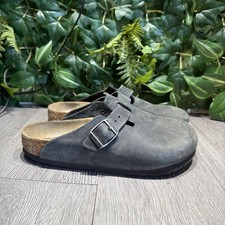 Birkenstock Boston Oiled Leather Black Women Size 37 L6 Clogs