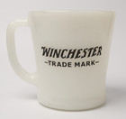Vintage Fire-King Winchester Firearms Advertising Milk Glass Coffee Mug - RARE! — photo 1