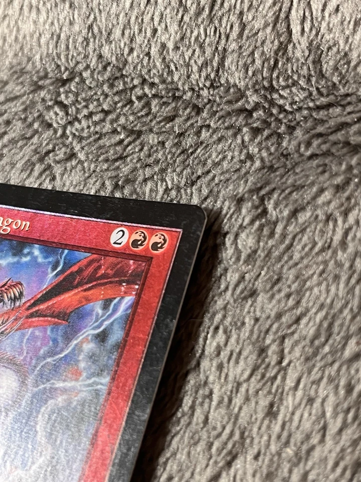 Lightning Dragon Urza’s Saga 1st FOIL Pre-Release Promo Magic MTG LP - Image 4 of 4